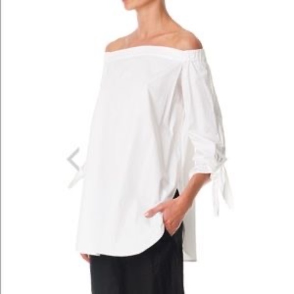 Tibi Tops - Tibi Poplin Off The ShoulderTunic Top Size 6